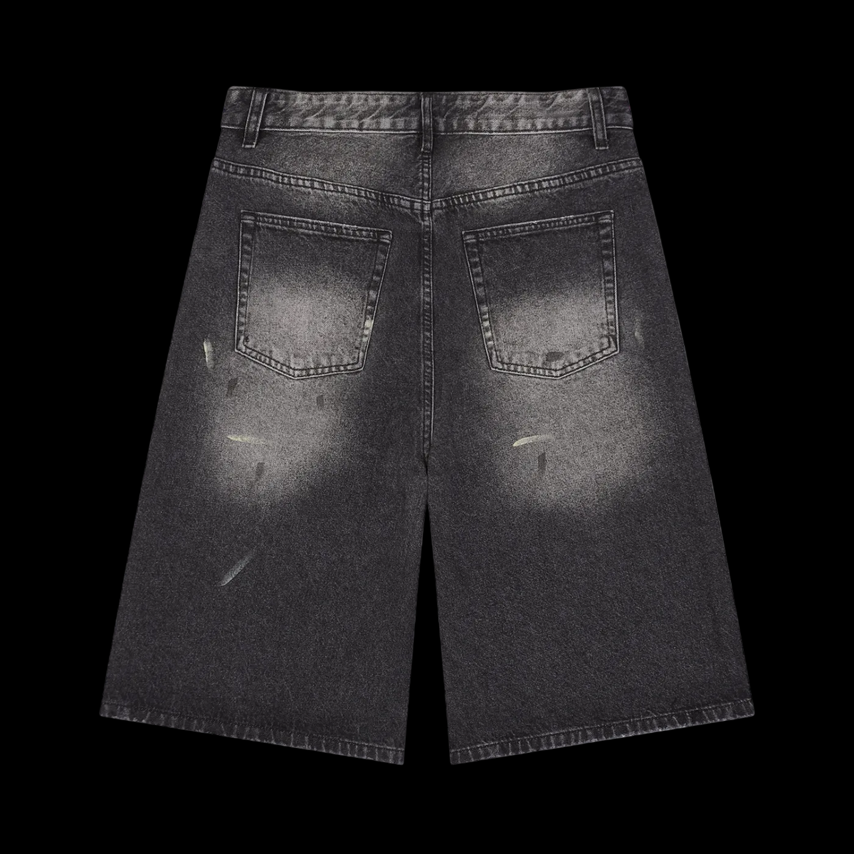Men’s Vintage Wash Wide Leg Denim Shorts