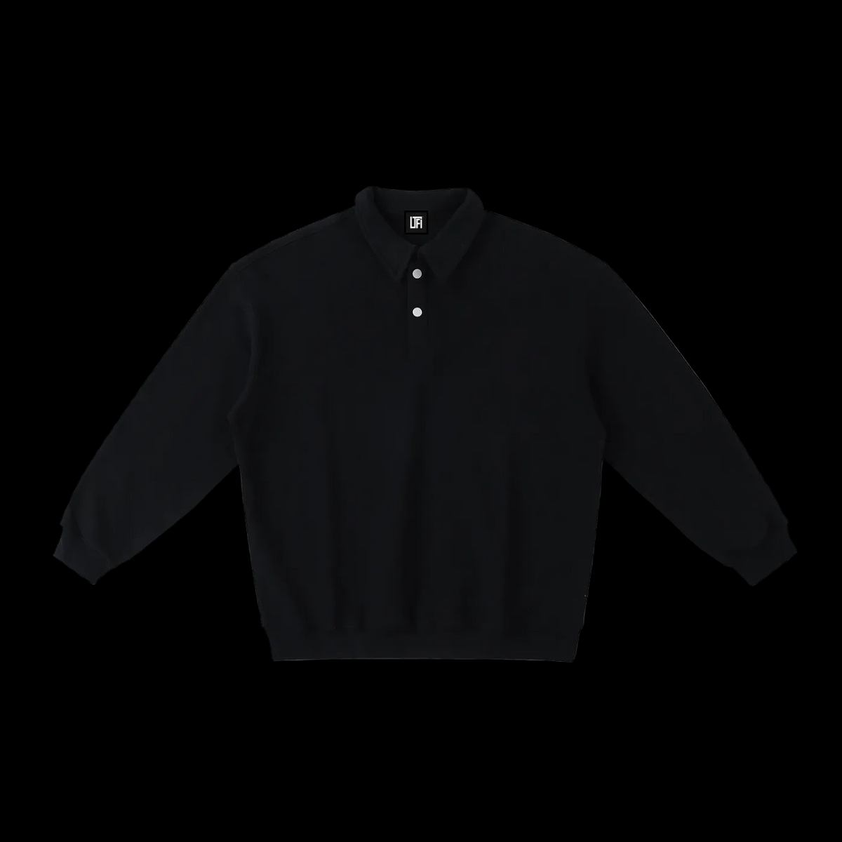 Basic Heavyweight Polo-Collar Sweatshirt