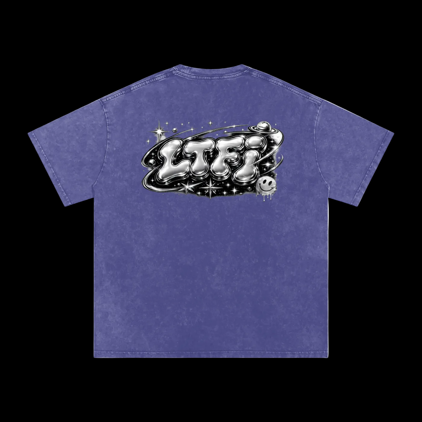 Snow Washed Oversized Cotton T-Shirt