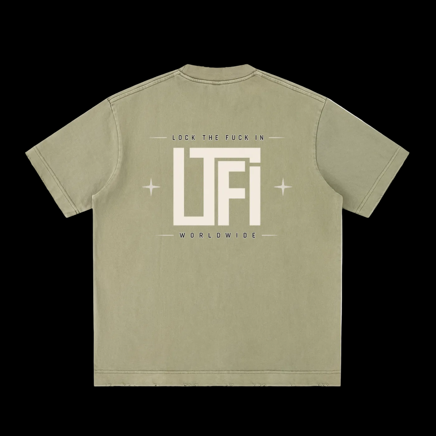 Heavyweight Vintage Washed Frayed T-Shirt