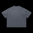 Basic Vintage Washed Distressed Boxy Oversized T-Shirt