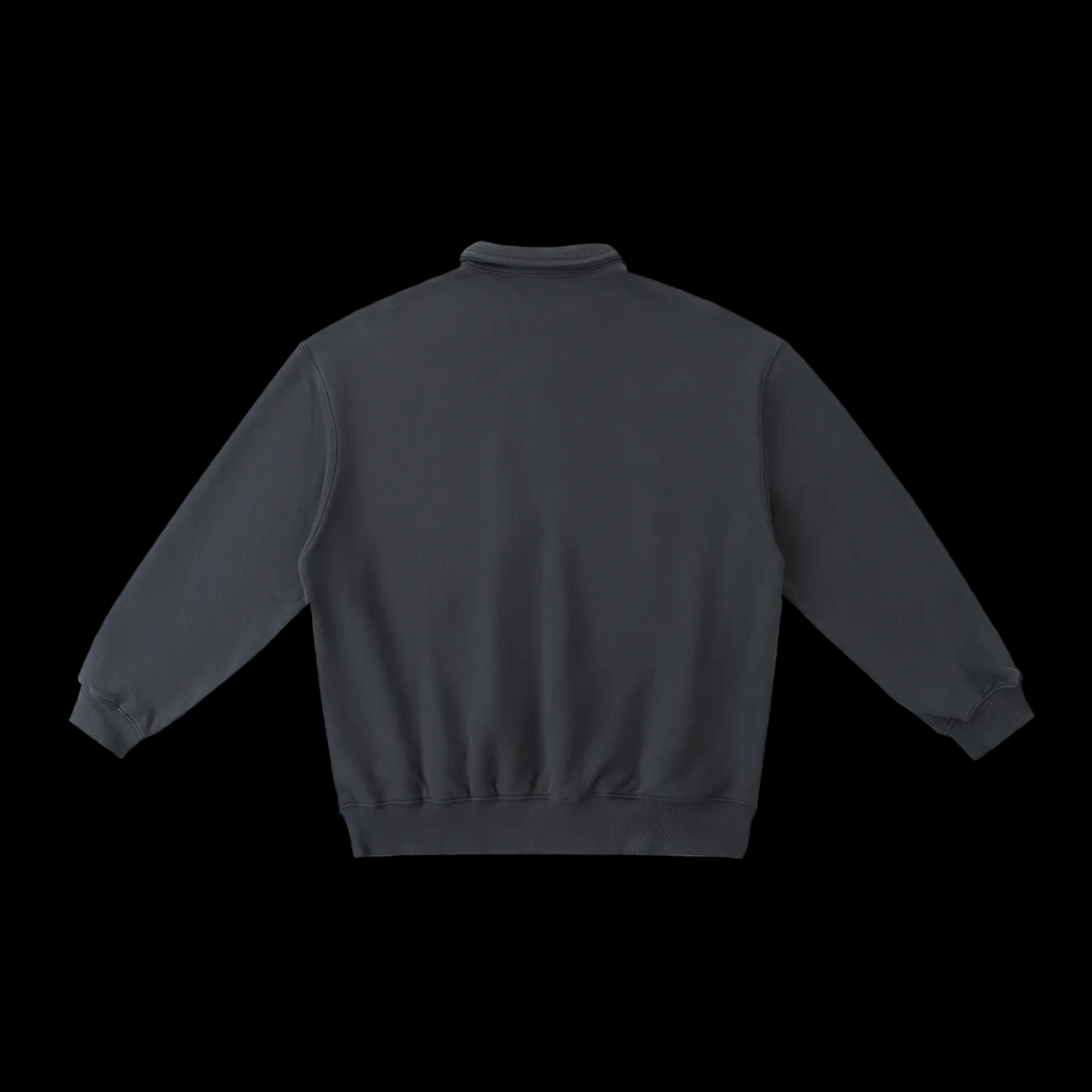 Basic Heavyweight Polo-Collar Sweatshirt