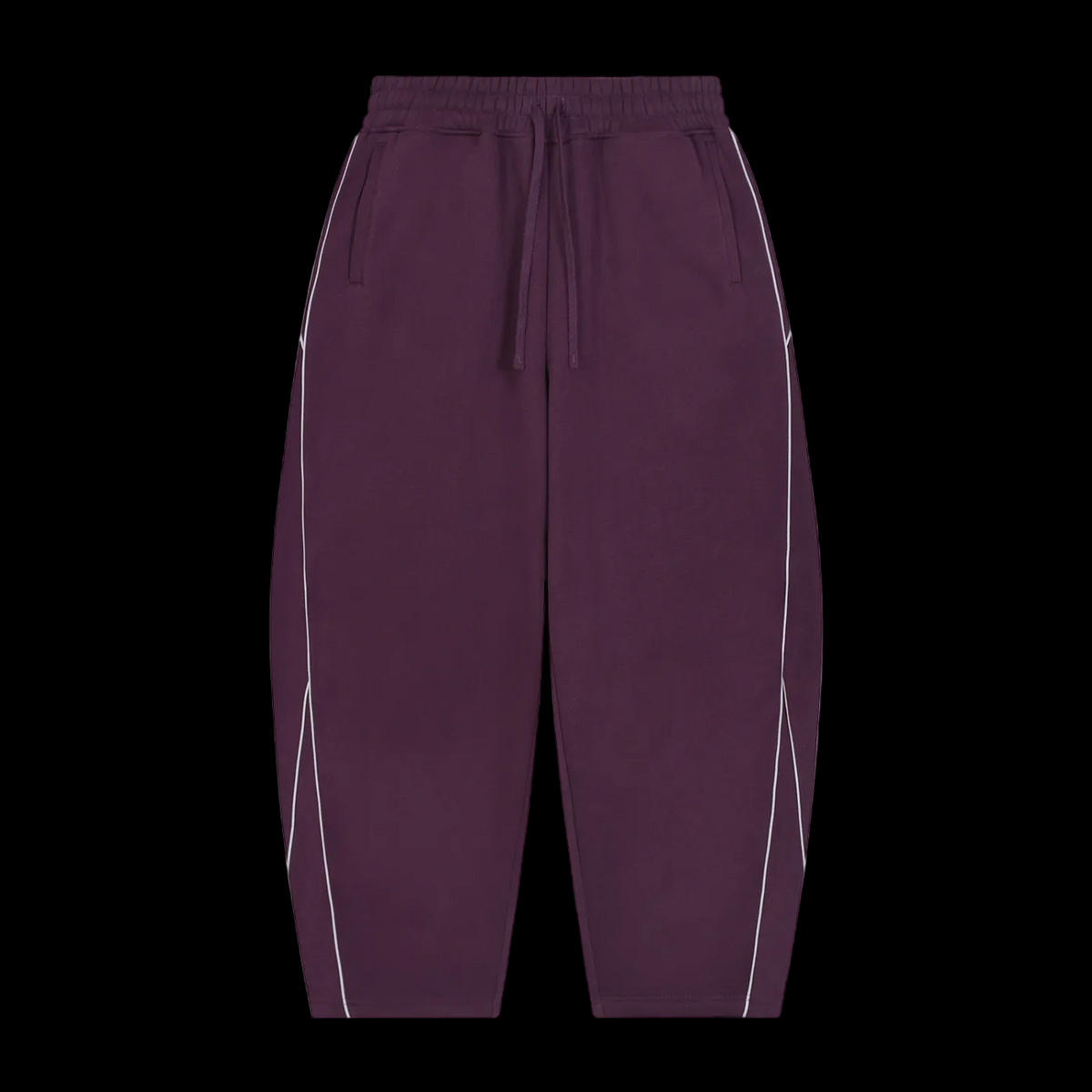 Piping Fleece Barrel Leg Sweatpants
