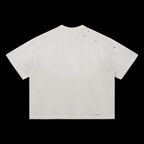 Basic Vintage Washed Distressed Boxy Oversized T-Shirt