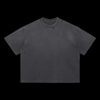Basic Vintage Washed Distressed Boxy Oversized T-Shirt