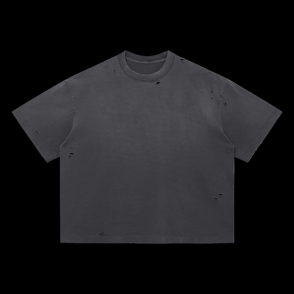 Basic Vintage Washed Distressed Boxy Oversized T-Shirt