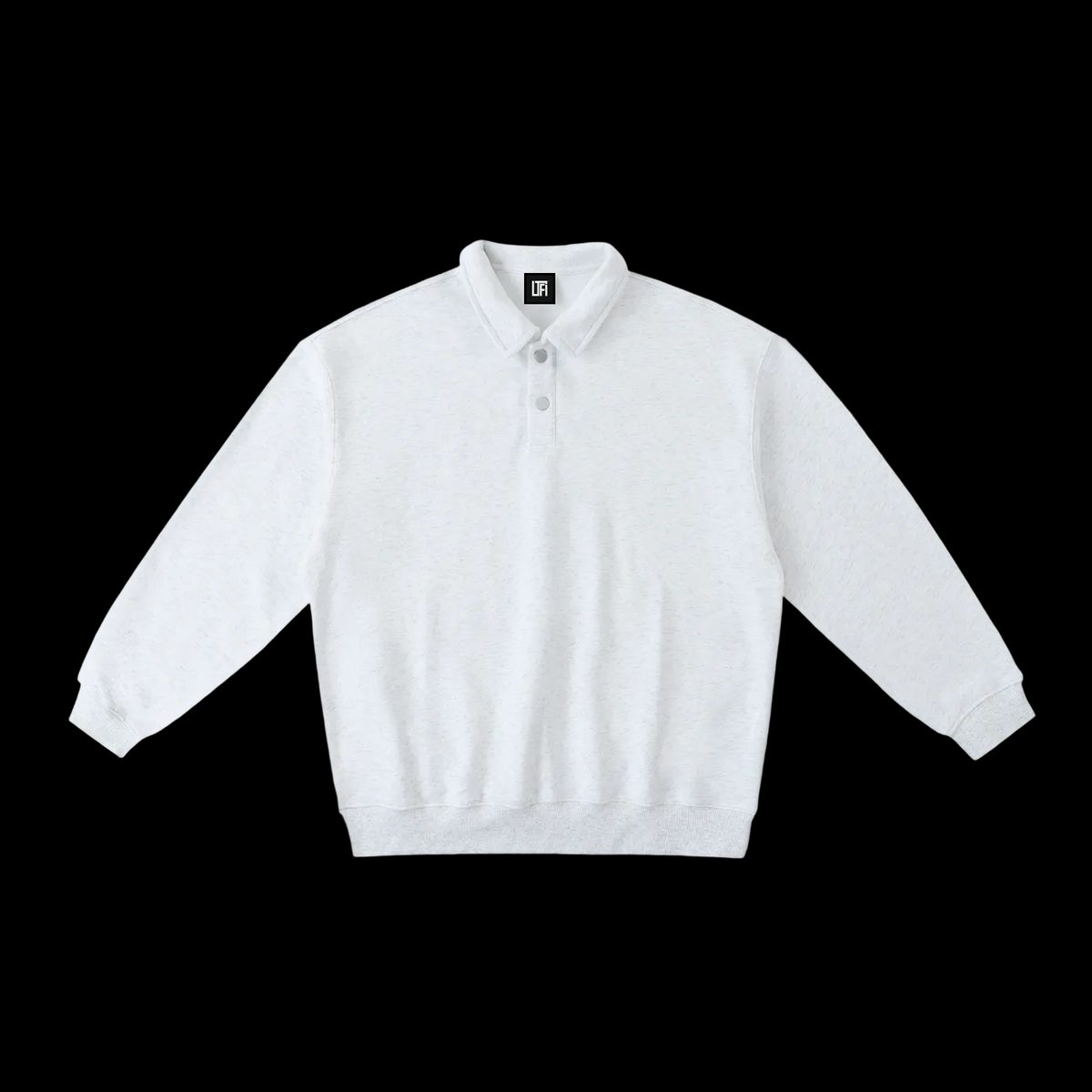 Basic Heavyweight Polo-Collar Sweatshirt