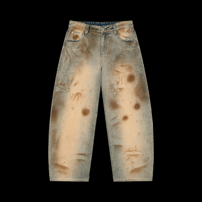 Men’s Vintage Wash Barrel Leg Jeans