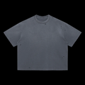 Basic Vintage Washed Distressed Boxy Oversized T-Shirt