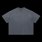Basic Vintage Washed Distressed Boxy Oversized T-Shirt