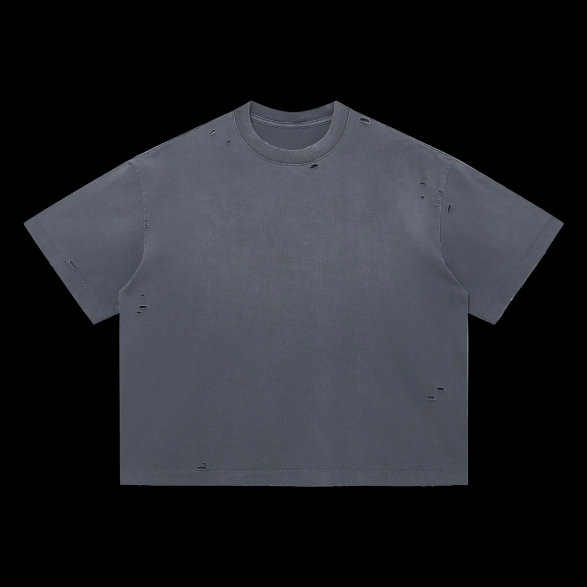 Basic Vintage Washed Distressed Boxy Oversized T-Shirt