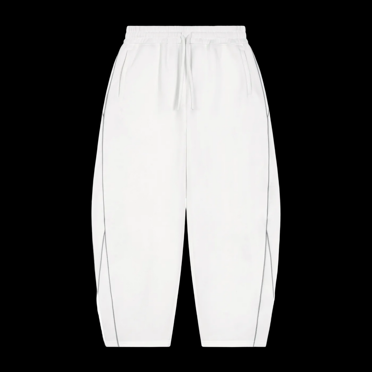 Piping Fleece Barrel Leg Sweatpants