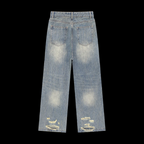 Vintage Wash Distressed Denim Jeans