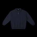 Basic Heavyweight Polo-Collar Sweatshirt