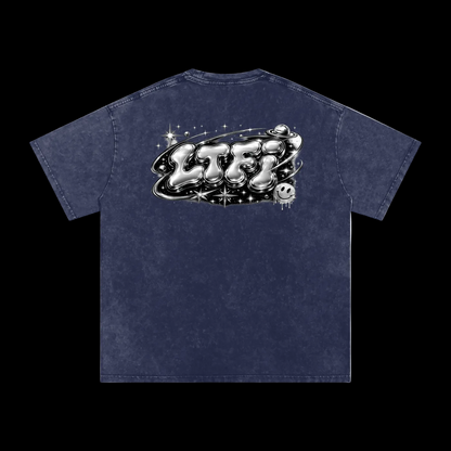 Snow Washed Oversized Cotton T-Shirt