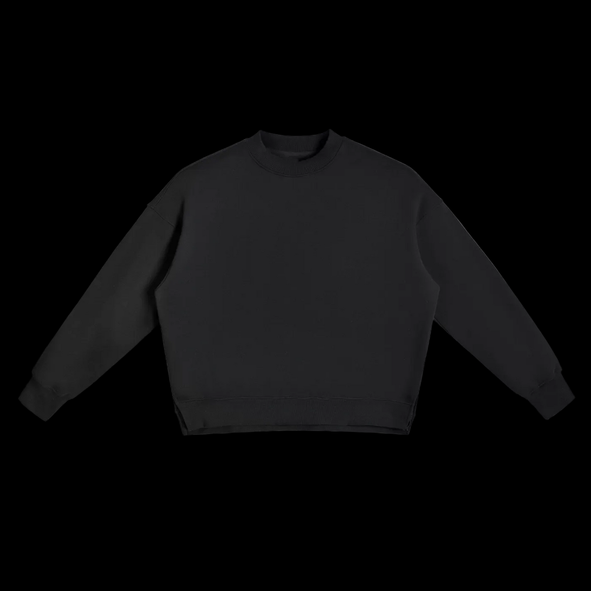 Fleece Side Slit Crewneck Sweatshirt