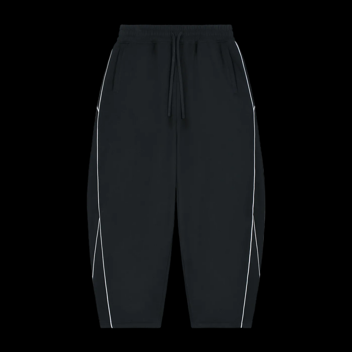Piping Fleece Barrel Leg Sweatpants