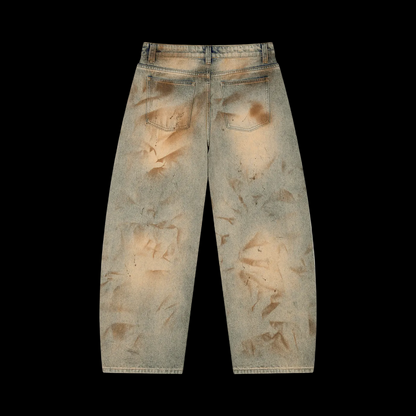 Men’s Vintage Wash Barrel Leg Jeans