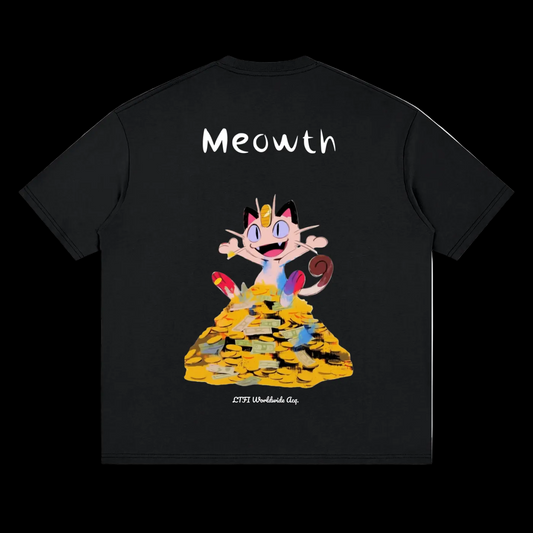 The Meow, Streetwear Loose Drop Shoulder T-Shirt