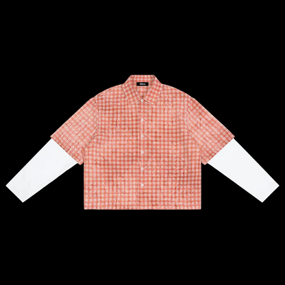 Vintage Wash Plaid Short Sleeve Shirt