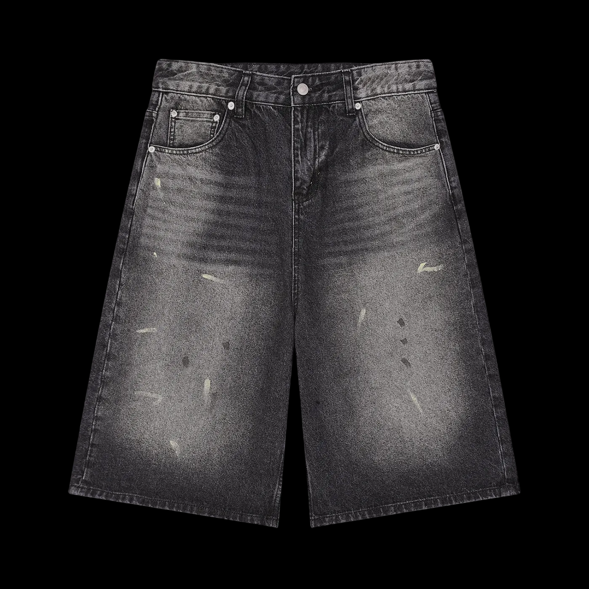 Men’s Vintage Wash Wide Leg Denim Shorts