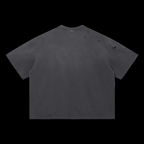 Basic Vintage Washed Distressed Boxy Oversized T-Shirt