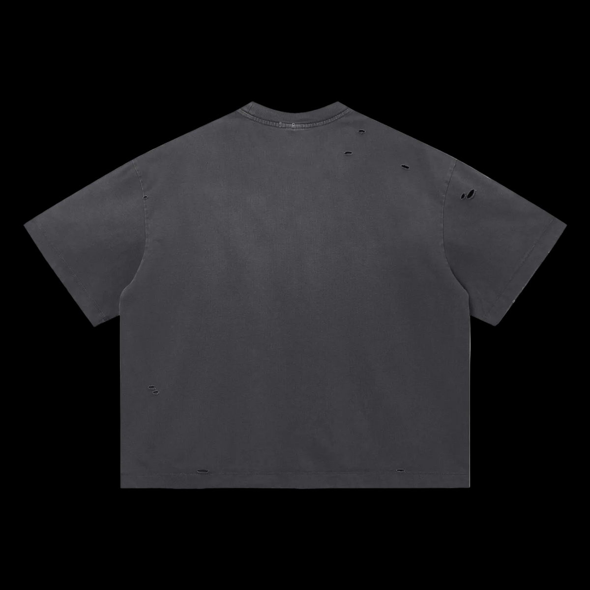 Basic Vintage Washed Distressed Boxy Oversized T-Shirt