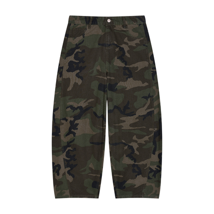 Men’s Camo Barrel Leg Cargo Pants