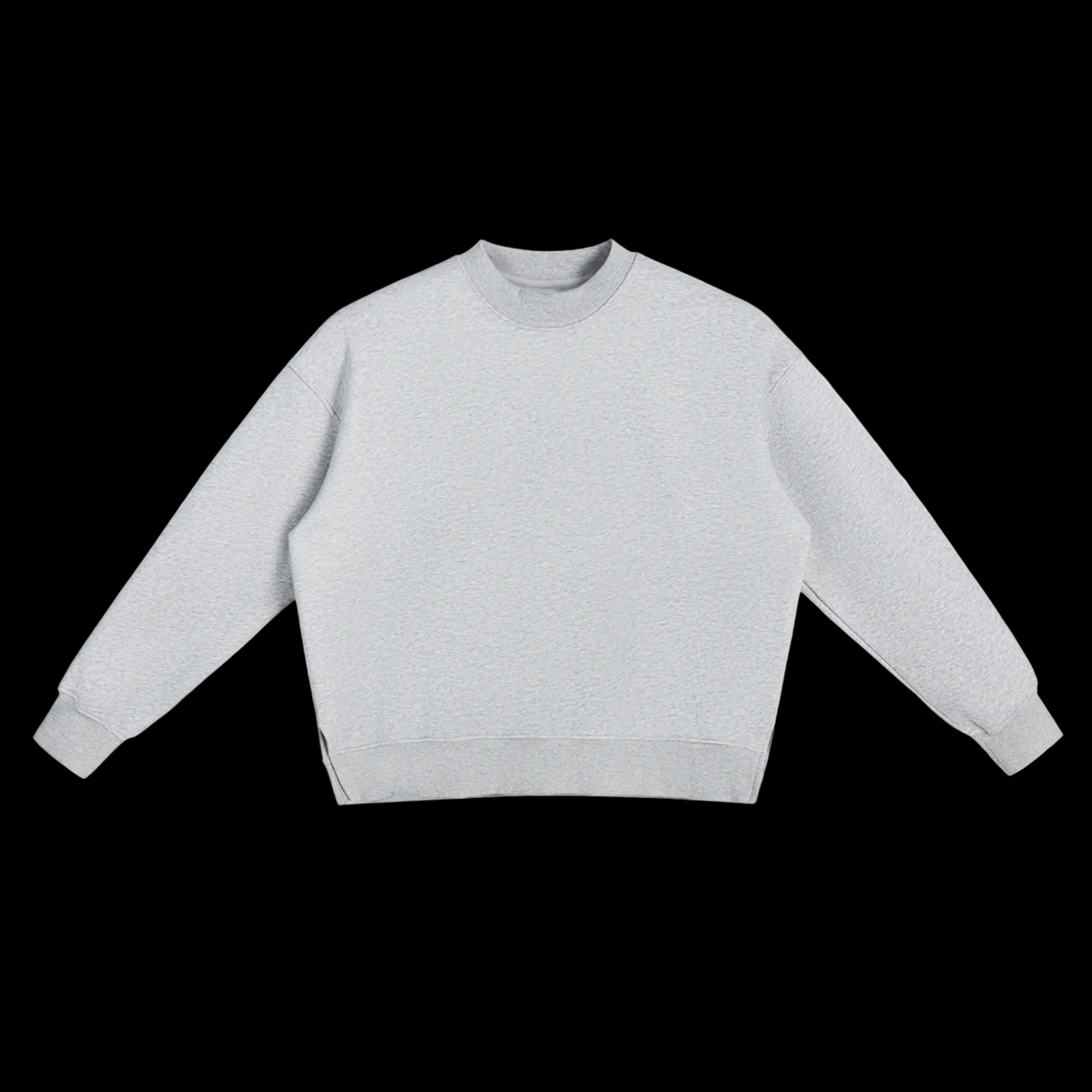 Fleece Side Slit Crewneck Sweatshirt